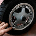 Mudança pastilhas travão, Vespa PX - tirar o pneu